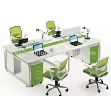 Escritório de venda quente escritório de quatro assentos mobiliário de mesa, design de móveis de mesa de escritório